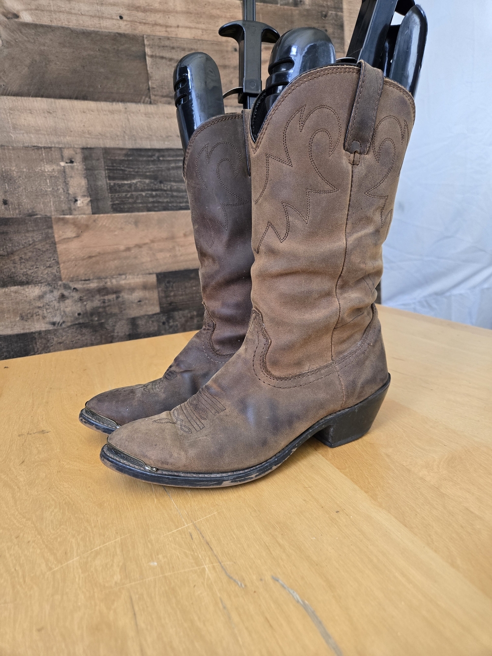 DURANGO WOMEN'S DISTRESSED TAN SLOUCH WESTERN BOOTS RD542 Size 8